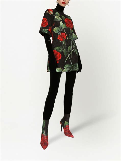 dolce and gabbana rose print